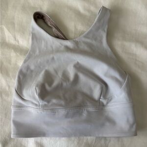 lululemon athletica Light Gray High-Neck Sports Bra